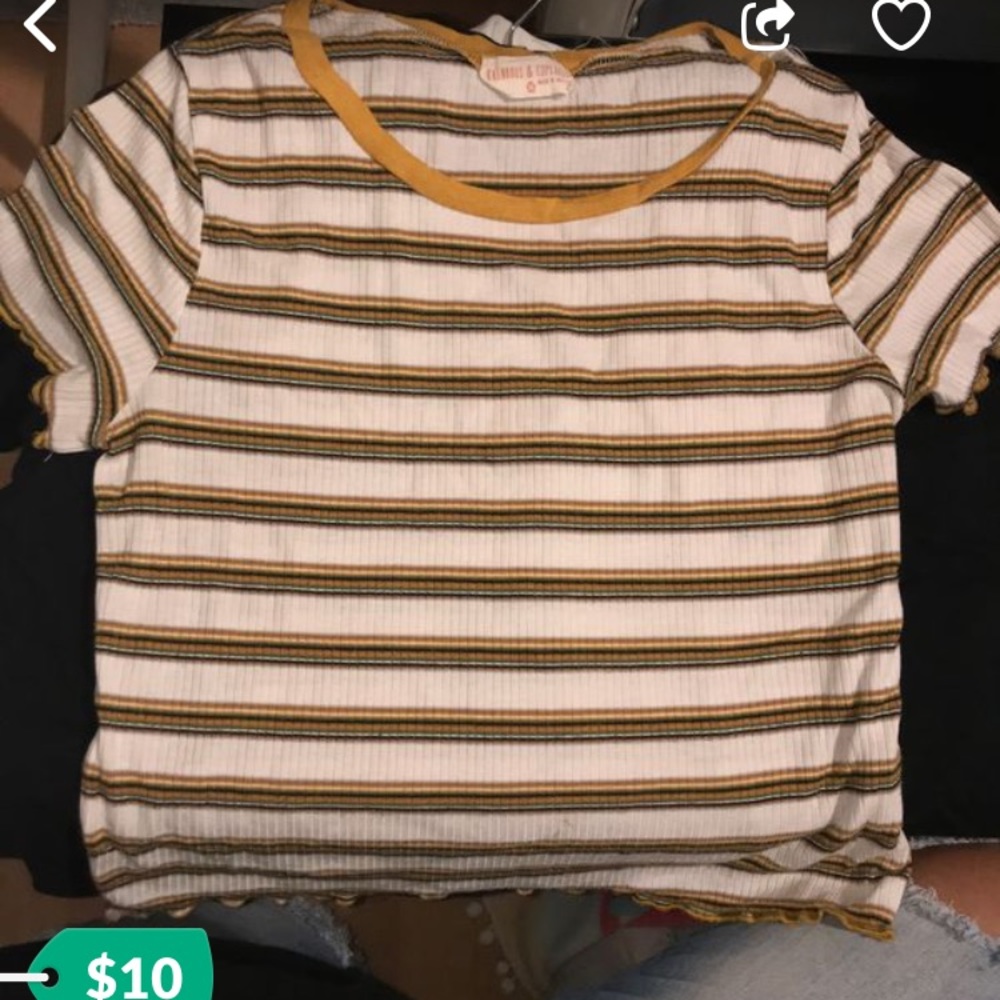 Yellow crop top